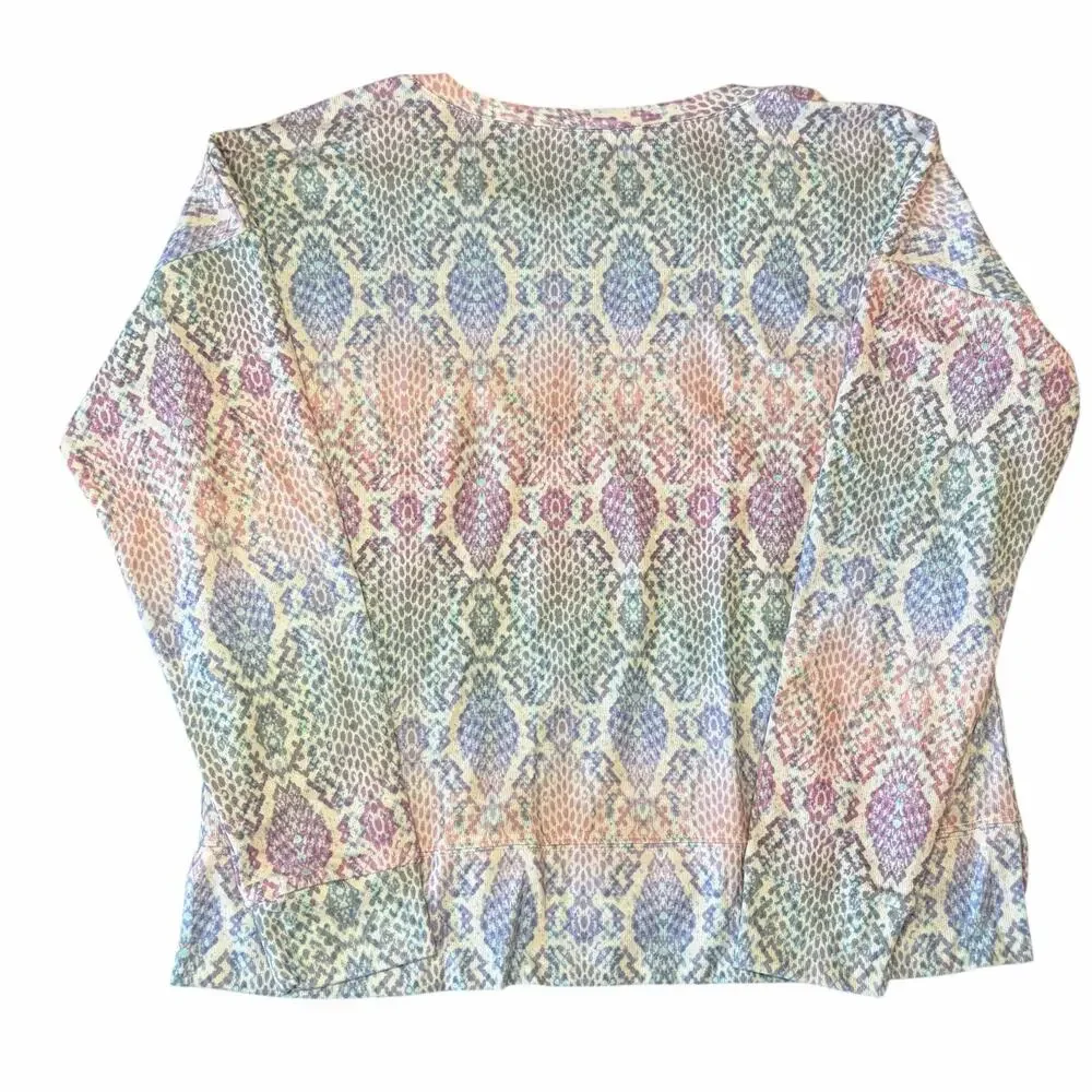 Onzie Women's Sweaters Lot of 2 Tie Dye Snake Rainbow Comfy Cozy NWT M/L